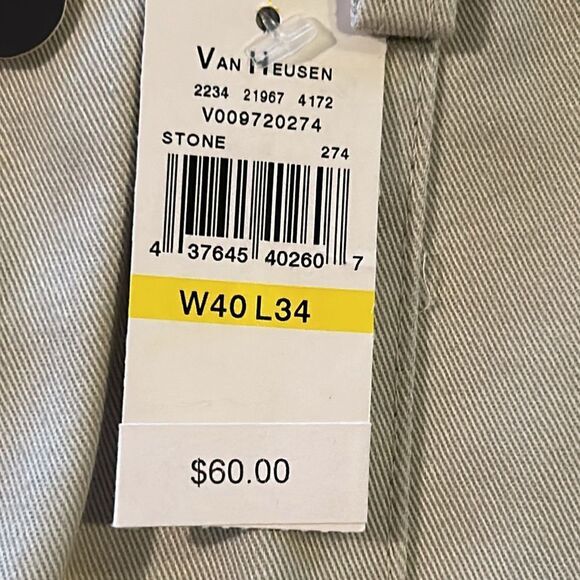 NEW Van Heusen Mens Classic Fit Khaki Pants - Picture 2 of 9